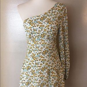 Free People One Shoulder Mini Floral Dress